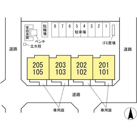 THE PARK FRONTの区画図