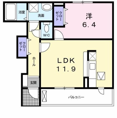 サニースクエアＡの間取り