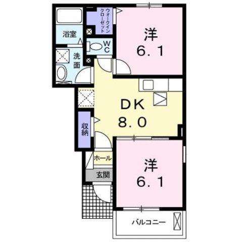 コンフォール矢三　Ｂの間取り