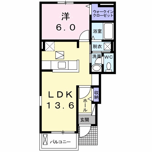 コンフォール矢三　Ｃの間取り