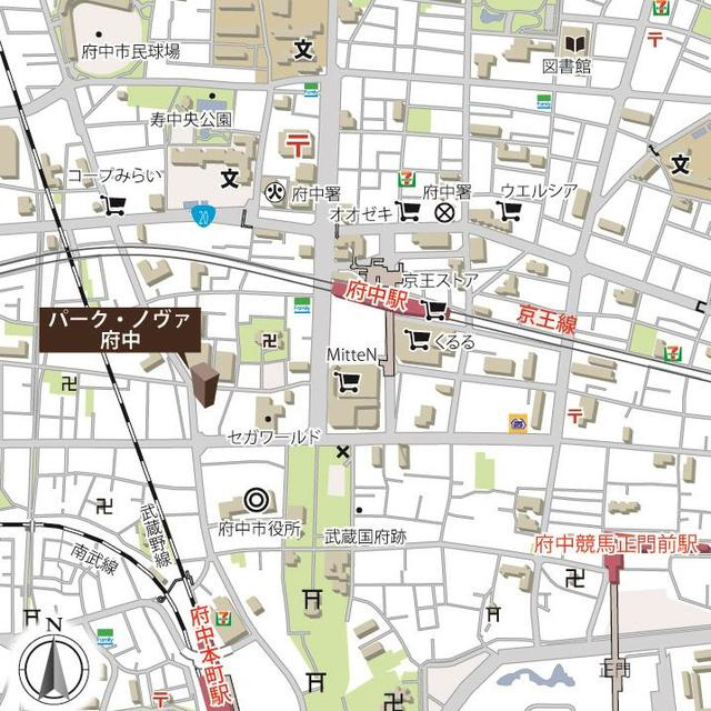 パーク・ノヴァ府中の地図