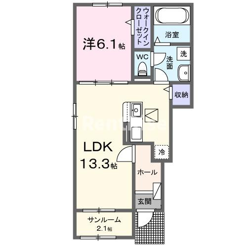 クレストコート瀬部　Ｂの間取り