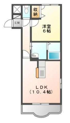 Ｍａｐｌｅ　Ｃｏｕｒｔ　壱番館の間取り
