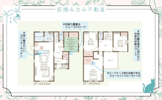 【新築】高崎市新町第８　５号棟(全９棟)　リーブルガーデン　新築建売分譲の間取り