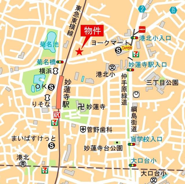 ＮＴＰＲレジデンス菊名の地図