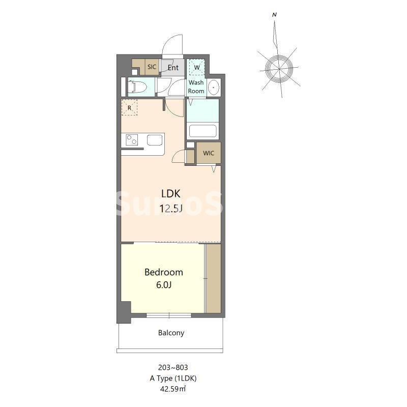 S-RESIDENCE大濠公園achieveの間取り