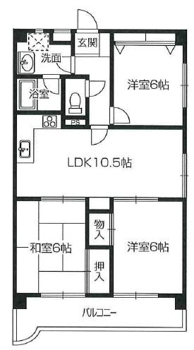 カウリー芦屋の間取り