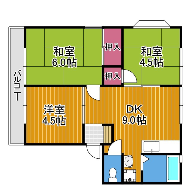 しまハイツの間取り