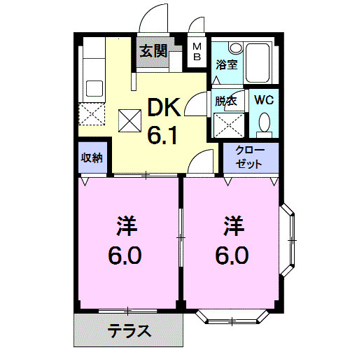 【間取り】 | ペアハイツ三鷹Ａ