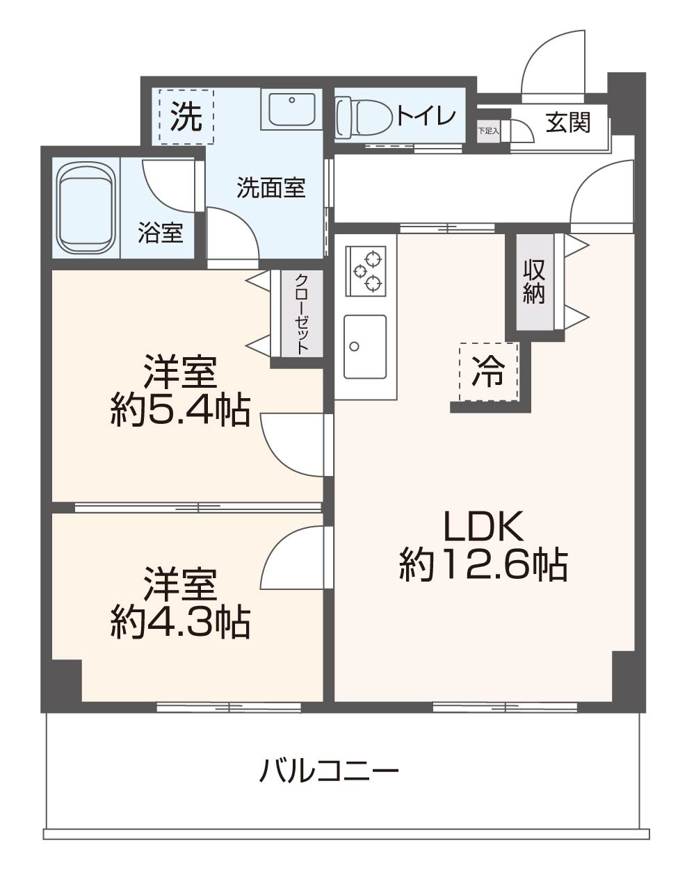 ルビアス上小阪の間取り