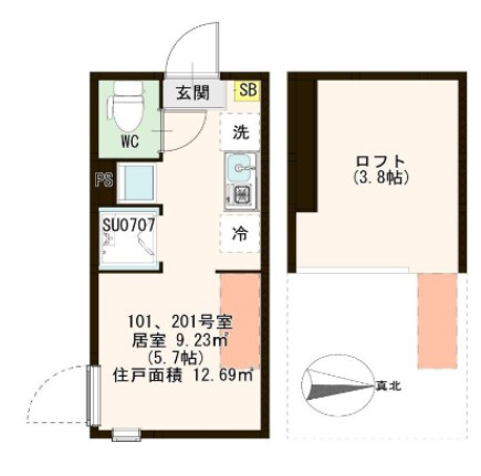 ハーモニーテラス千住宮元町の間取り