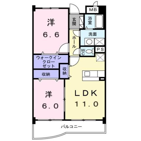 ラフィネタウン丸山東の間取り