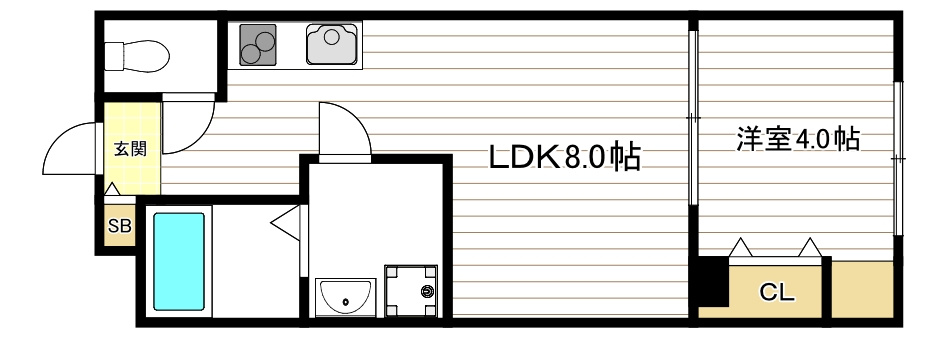 Veena弁天の間取り