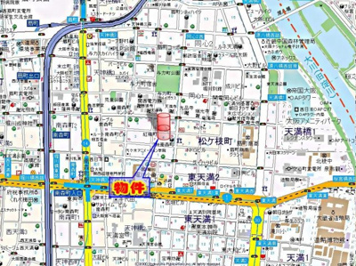 【地図】 | アクアプレイス東天満Ⅱ