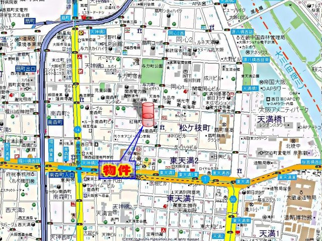 【地図】 | アクアプレイス東天満Ⅱ