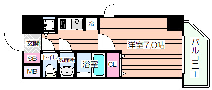 【間取り】 | アクアプレイス東天満Ⅱ