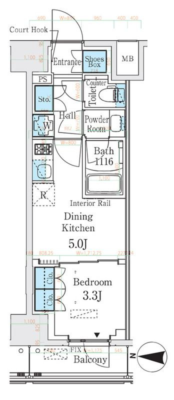 ベルファース錦糸町SOUTHの間取り