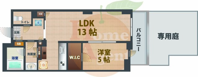 【間取り】 | パークホームズ東中野 | 1LDKのお部屋です。