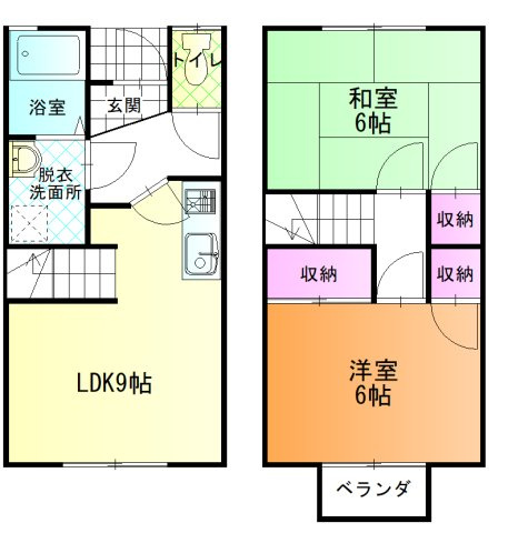 テラスハウス新藤１の間取り