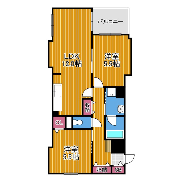 セレネ藤井寺の間取り