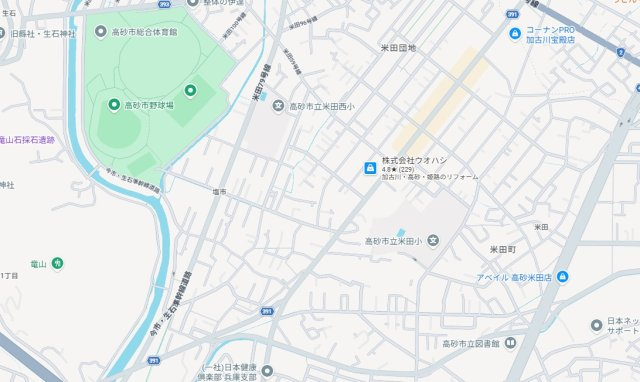 高砂市米田町米田　　　JR「宝殿駅」徒歩12分の地図