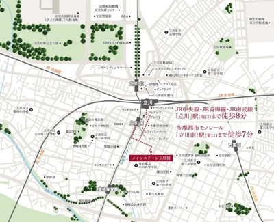 【地図】 | メインステージ立川3(メインステージタチカワスリー)