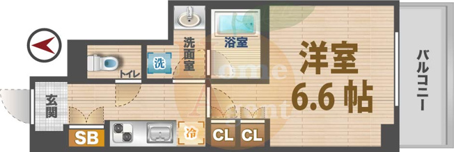 【間取り】 | ラクラス新中野 | １Kのお部屋。