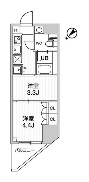 ・ＡＲＫＭＡＲＫ巣鴨ｓｔａ．の間取り