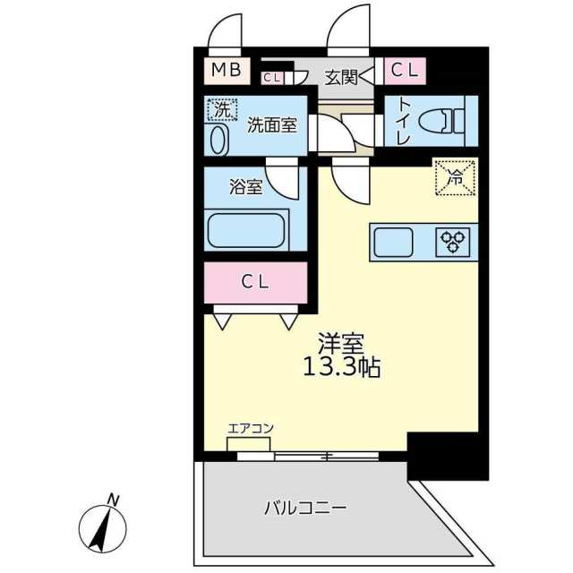 横浜市西区中央１丁目の賃貸マンションの間取り