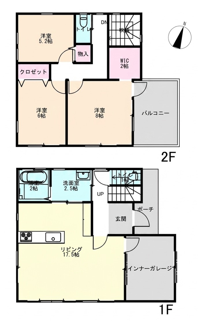 美里町木部　中古戸建の間取り