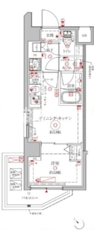 練馬区富士見台２丁目の賃貸マンションの間取り