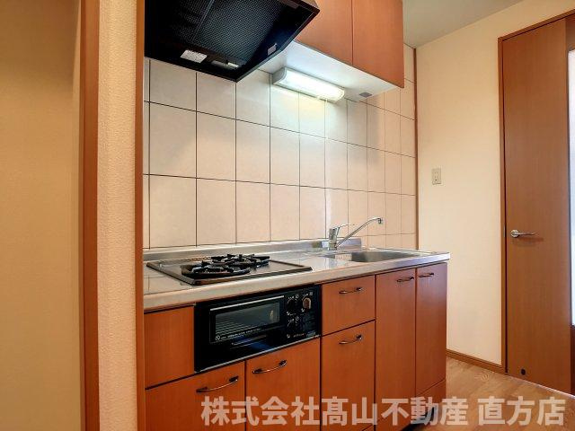 直方市大字感田のアパートのキッチン