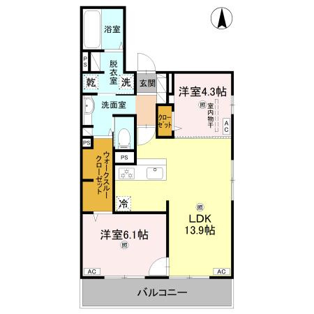 タカイダモトマチの間取り