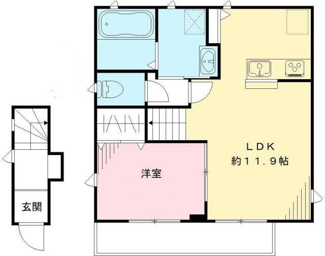クレストＳの間取り|間取りです。