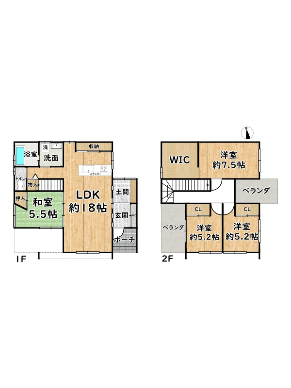 姫路市継/中古戸建の間取り