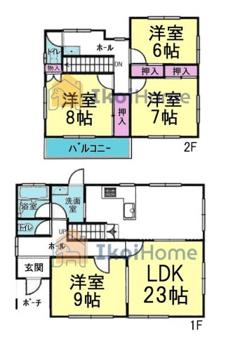 神戸市西区秋葉台2丁目　中古戸建の間取り