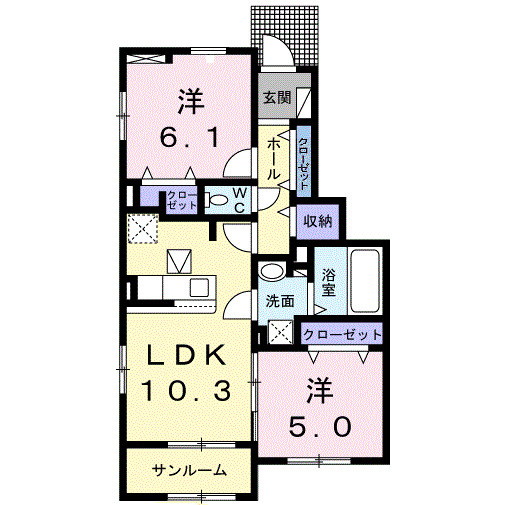 ニューライフ２１　Ｃの間取り