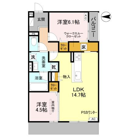 【間取り】 | ＴＯＲＩＳＩＡ千里丘Ⅲ