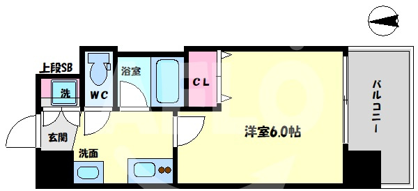 レオンコンフォート新梅田IIの間取り|レオンコンフォート新梅田II　開放感のある間取り