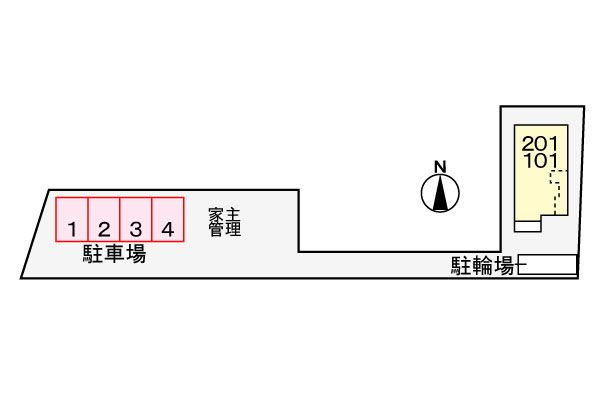 グリーンハウスＫの駐車場