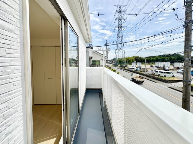 《仲介手数料半額》鶴ヶ島市富士見第一　1号棟のバルコニー