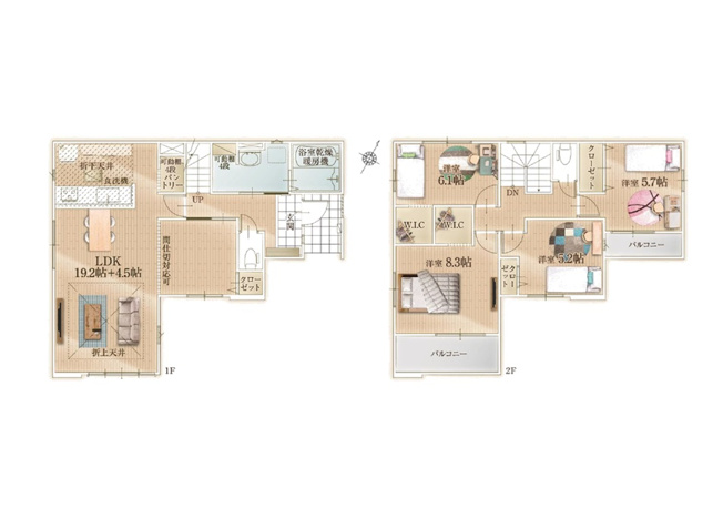 【間取り】 | 志木市下宗岡4丁目　新築一戸建住宅　全1棟　(志木本店) | ゆとりある約44坪の敷地に、家族の暮らしを楽しむ4LDK。5LDKにも対応できる、将来まで見据えた住まい。