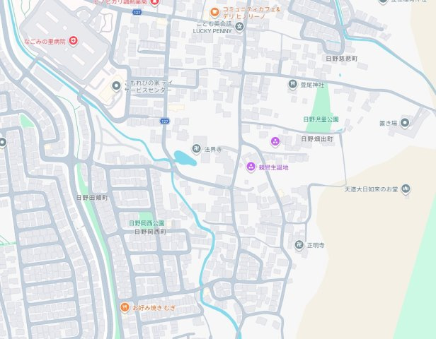 京都市伏見区日野西大道町　新築一戸建ての地図