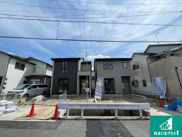 京都市伏見区日野西大道町　新築一戸建ての外観|現在建築中！落ち着いた街並みで新生活を始めることが出来そう！周辺の物件も併せてご紹介させて頂きます！