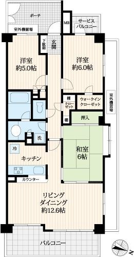 【間取り】 | サンヴェール南馬込