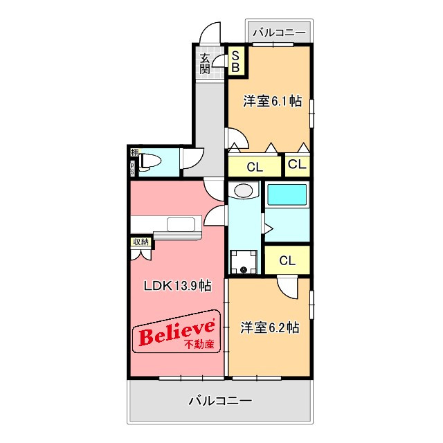 ブラウレーヘンの間取り|使い勝手の良い間取りです♪