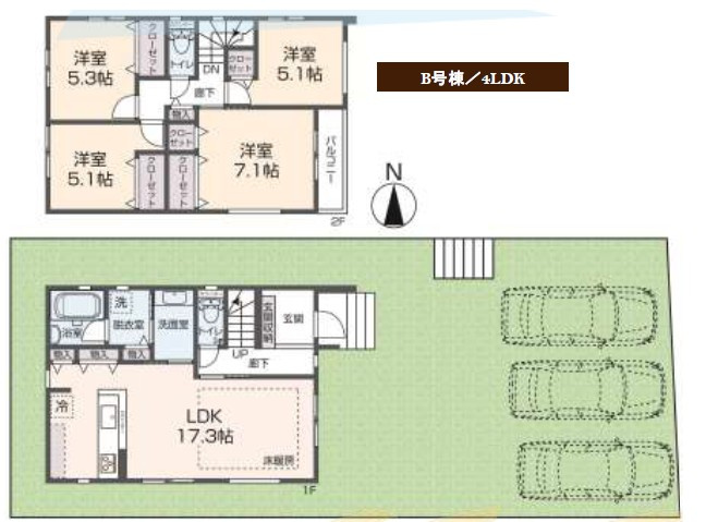 大野城市南ヶ丘1丁目　B号棟