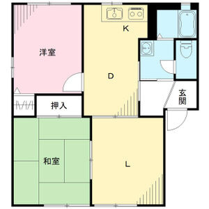 【間取り】 | ドルフ花垣B
