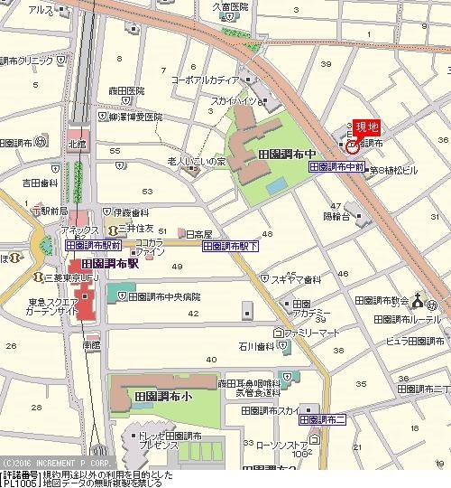 ユースフル田園調布の地図