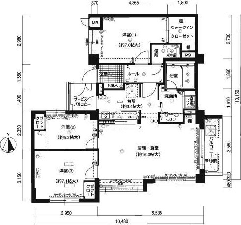 セントラルメゾン大濠一丁目の間取り